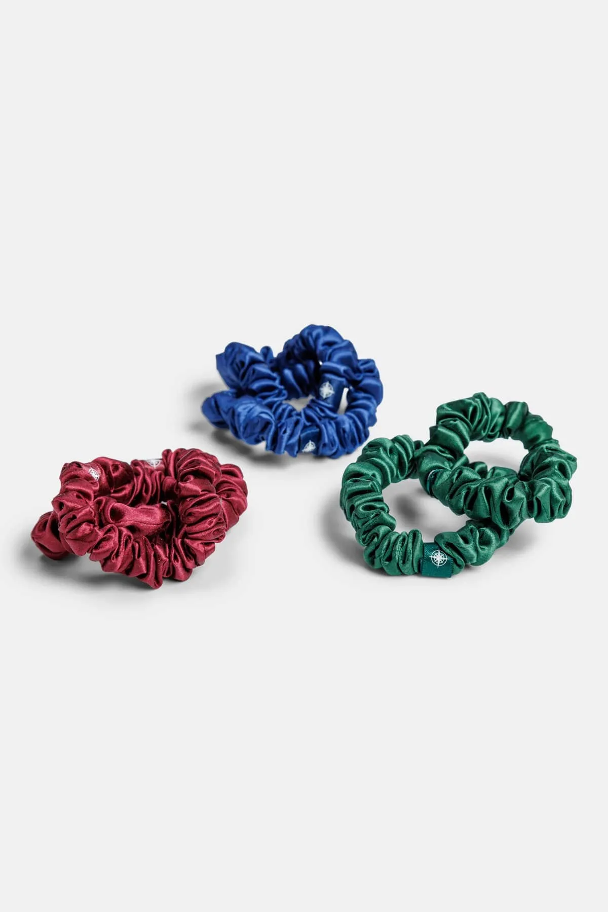 100% Pure Mulberry Silk Hair Scrunchies with Gift Box - Set of 6 Skinny Hair Ties