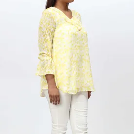 1PC- Printed Grip Silk Top PS4067