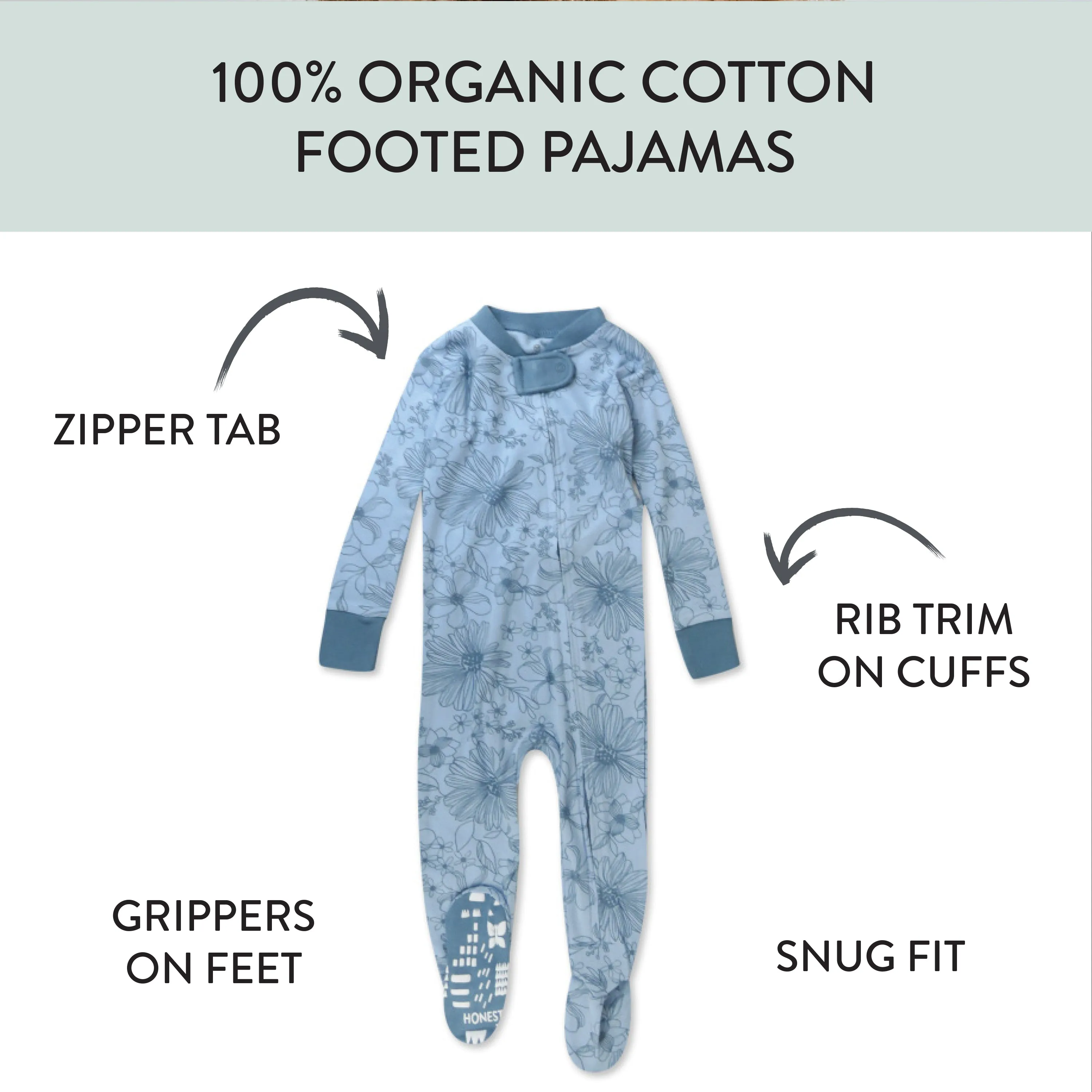 2-Pack Organic Cotton Snug-Fit Footed Pajama