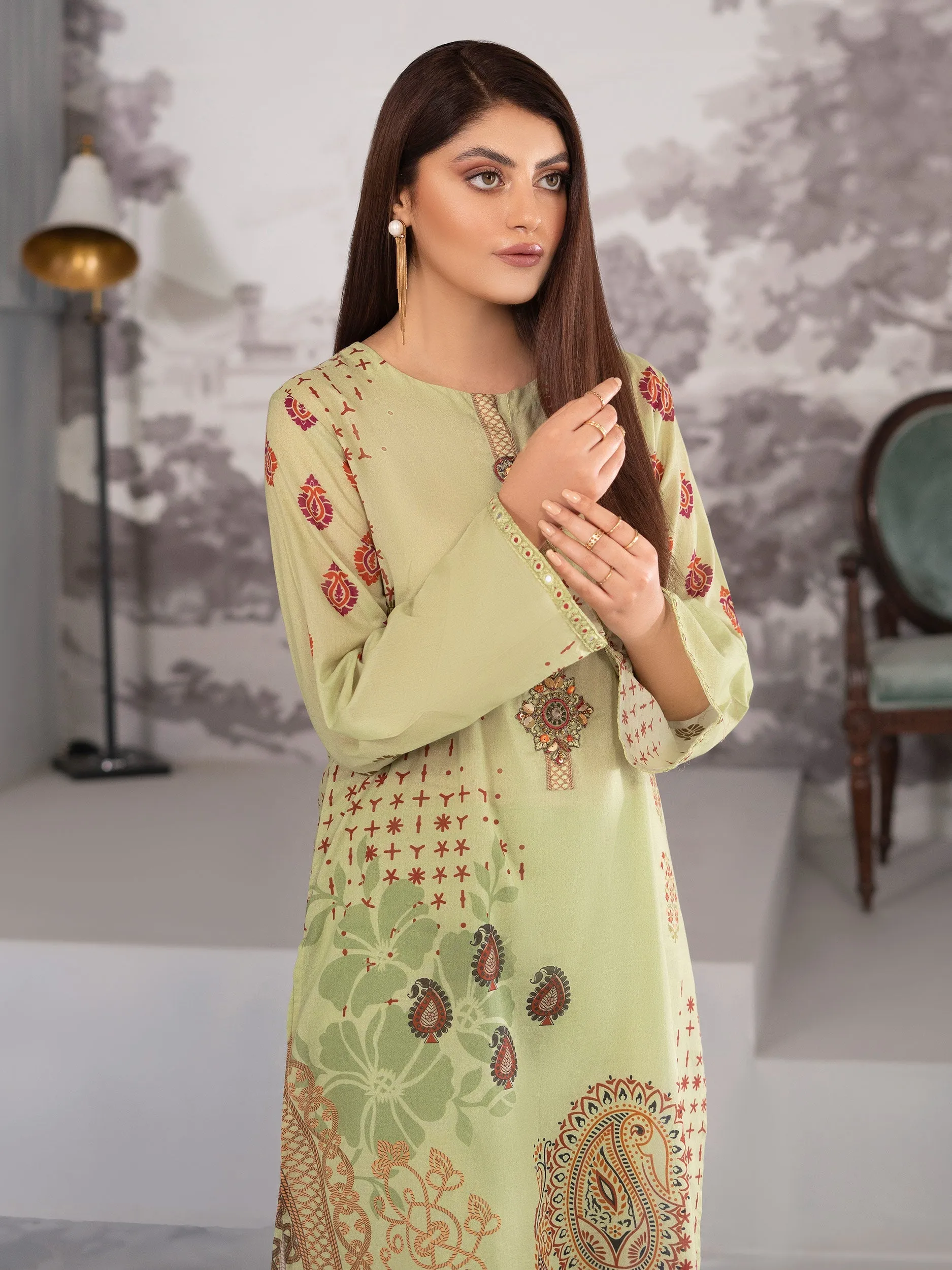 2 Piece Lawn Suit-Embroidered (Unstitched)