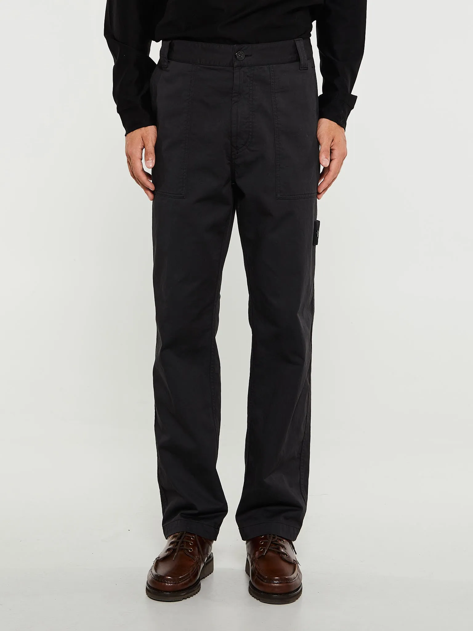 337F6 Pantalone Ghost Regular Pants in Black