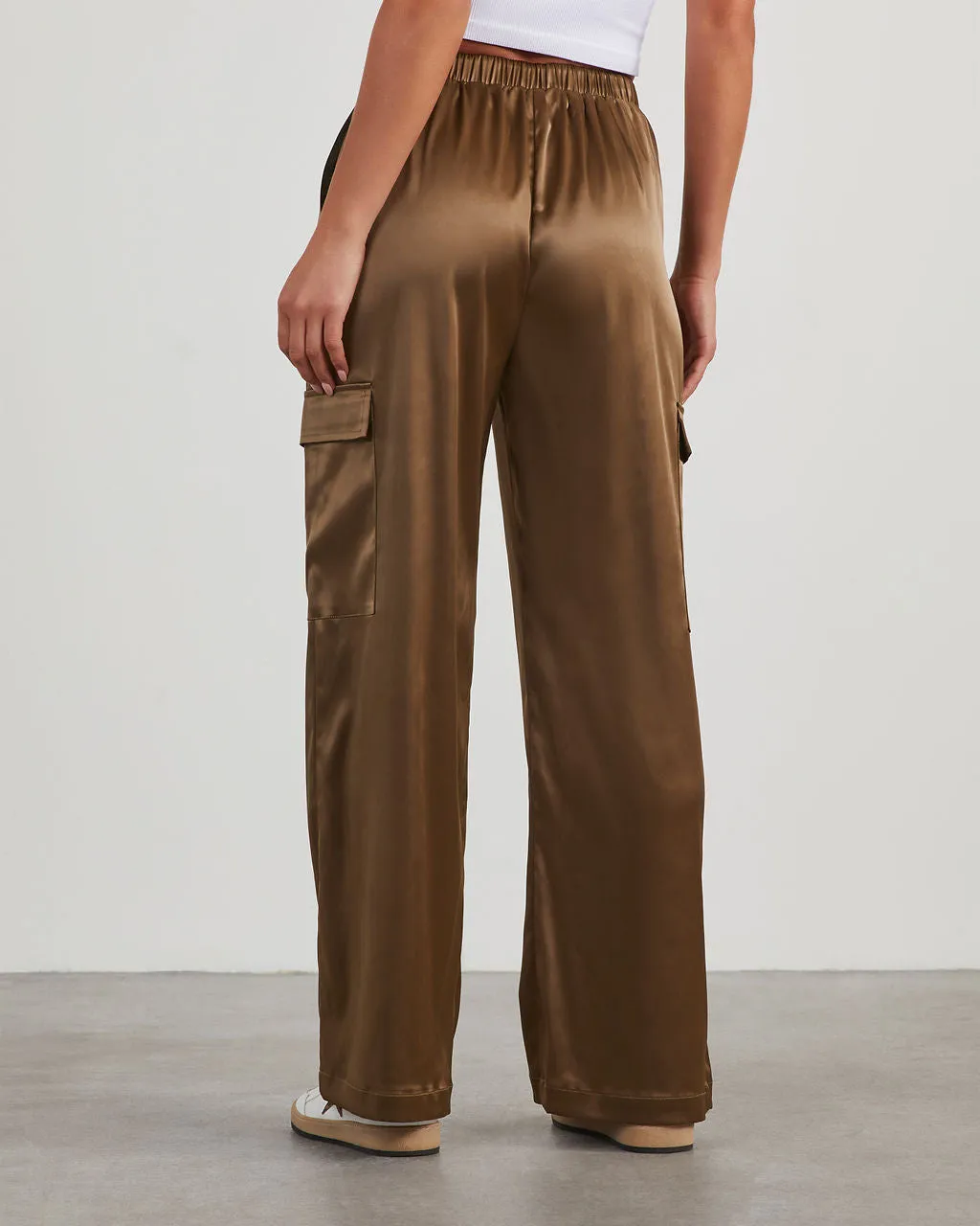 Adriano Satin Cargo Pants