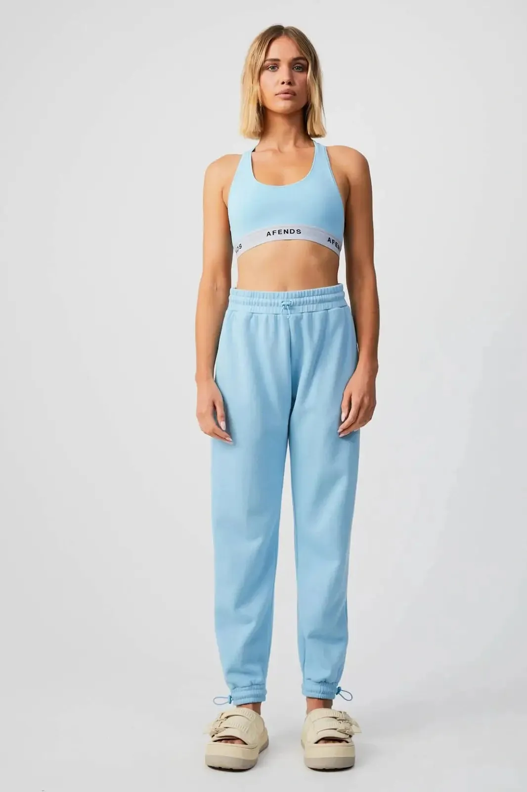 Afends conditional - unisex organic sweat pants - sky blue