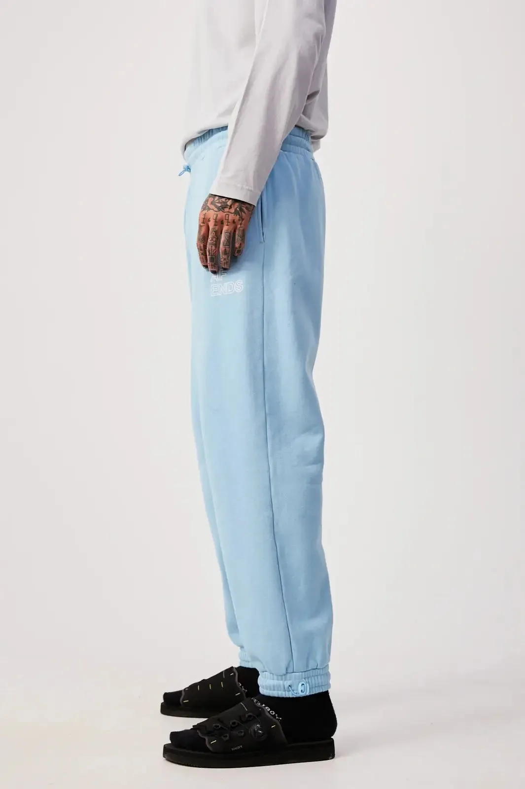 Afends conditional - unisex organic sweat pants - sky blue