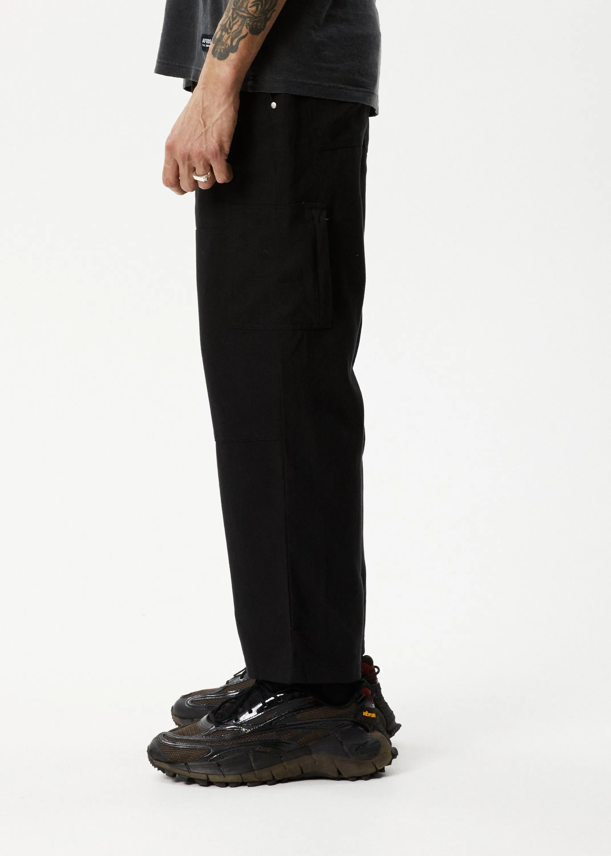 AFENDS Mens Richmond - Carpenter Pants - Black