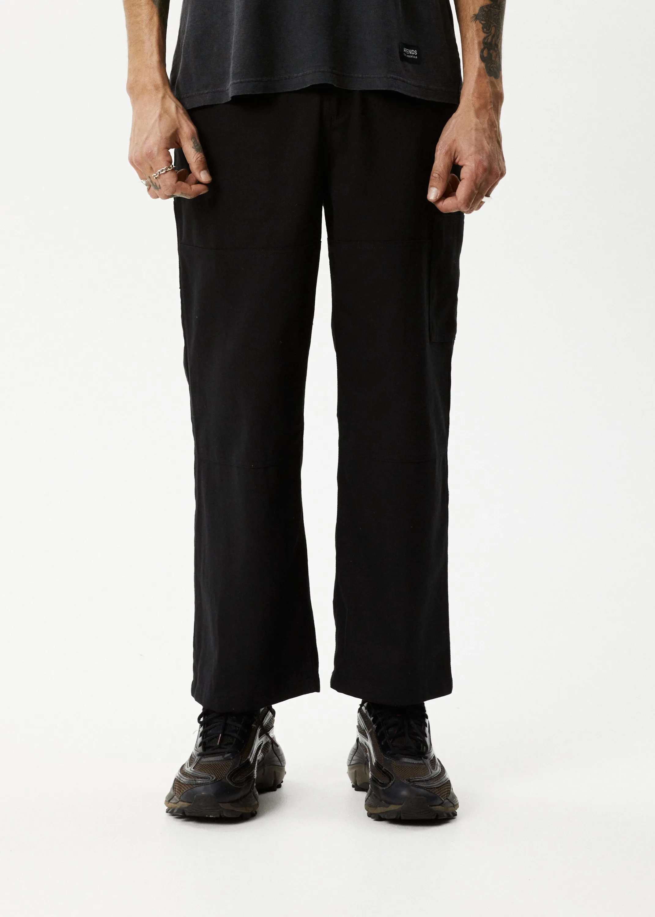 AFENDS Mens Richmond - Carpenter Pants - Black