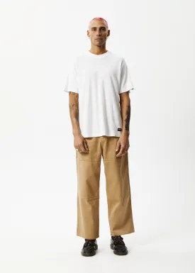 AFENDS Mens Sleepy Hollow Richmond - Twill Baggy Carpenter Pants - Tan