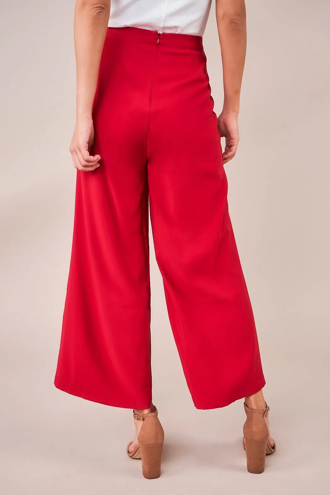 All Aboard Button Front Culotte Pants