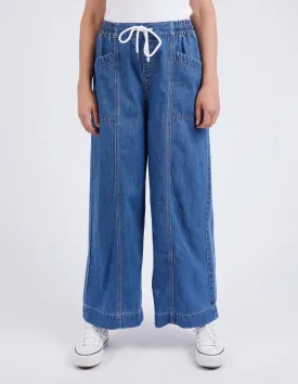 Alora Wide Leg Jean Mid Blue Wash