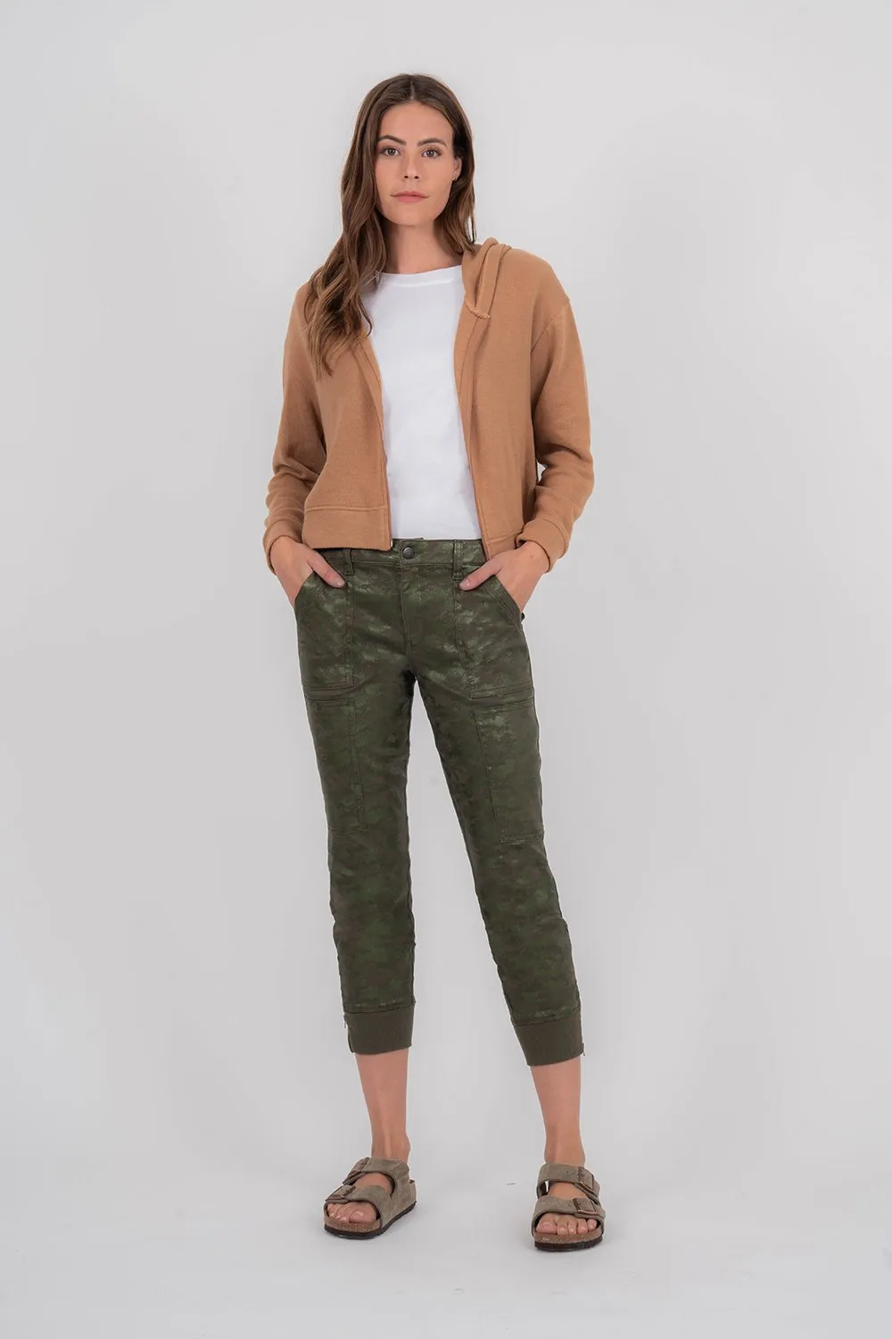 Angie Glossy Camo Jogger