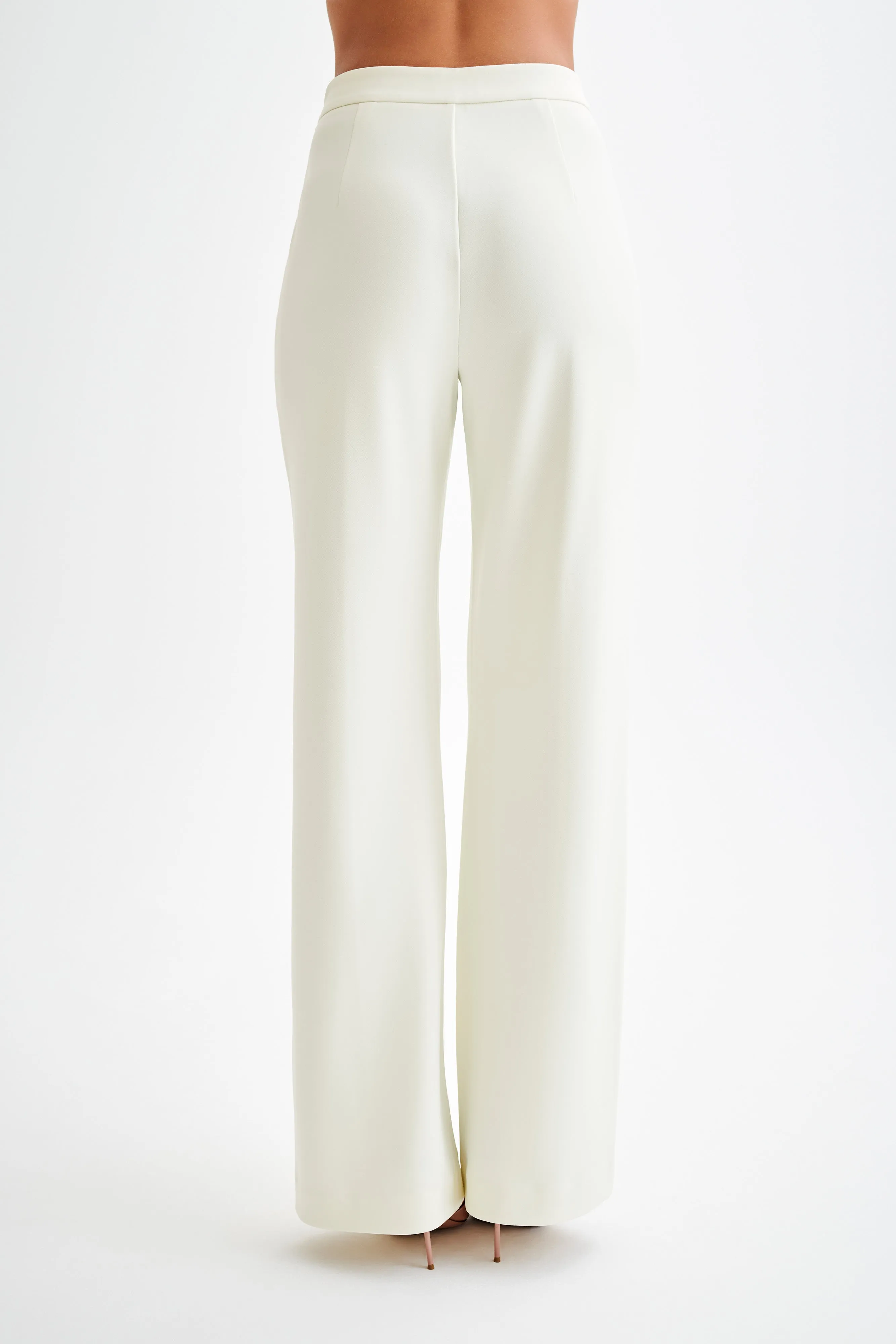 Antonia Pleated Wide Leg Pants - Ivory