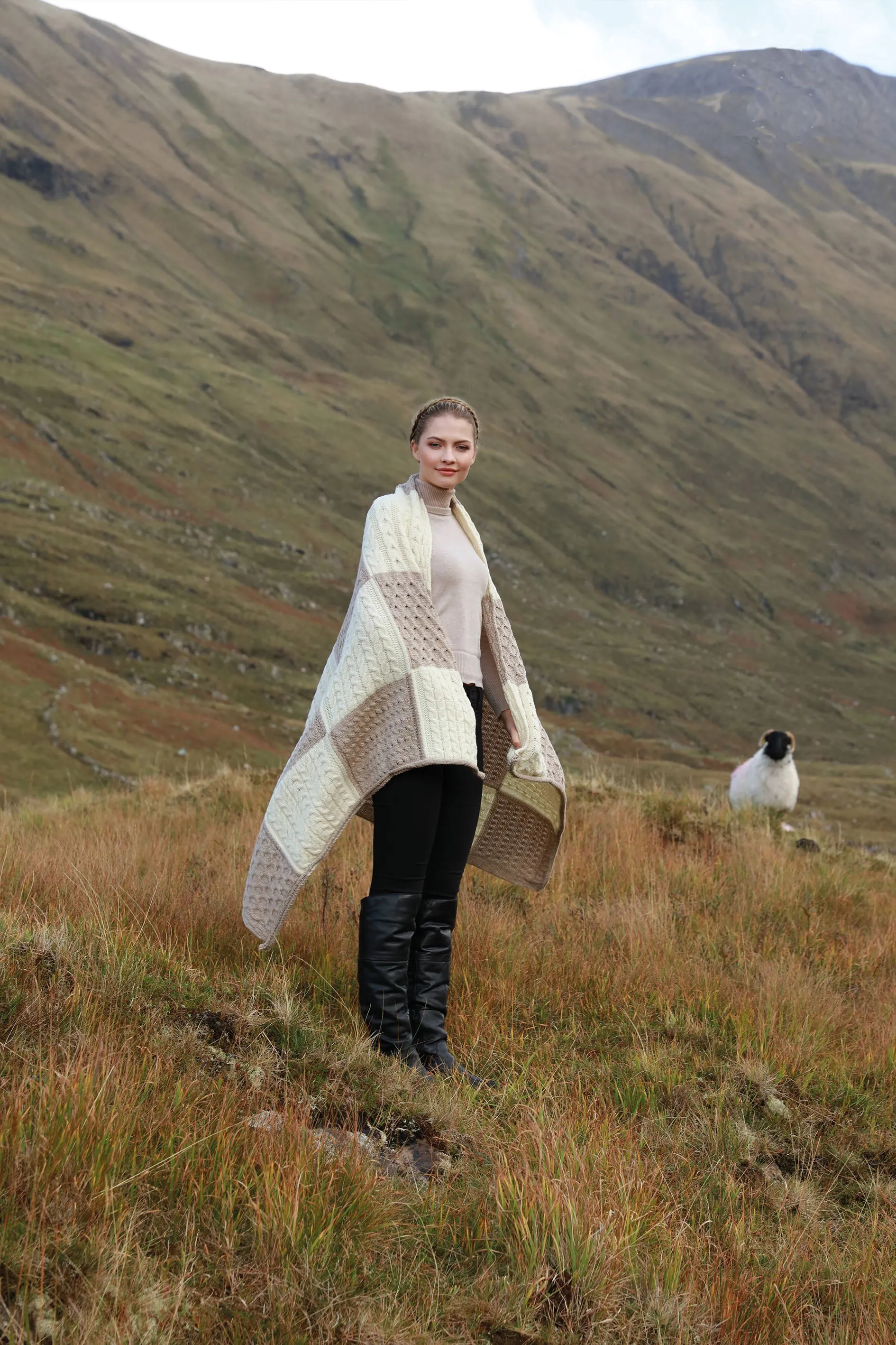 Aran Patch Blanket