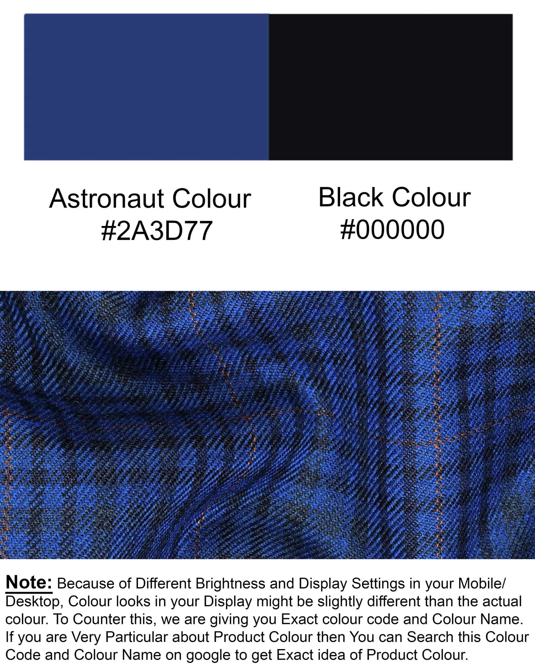 Astronaut Blue with Black Plaid Pant