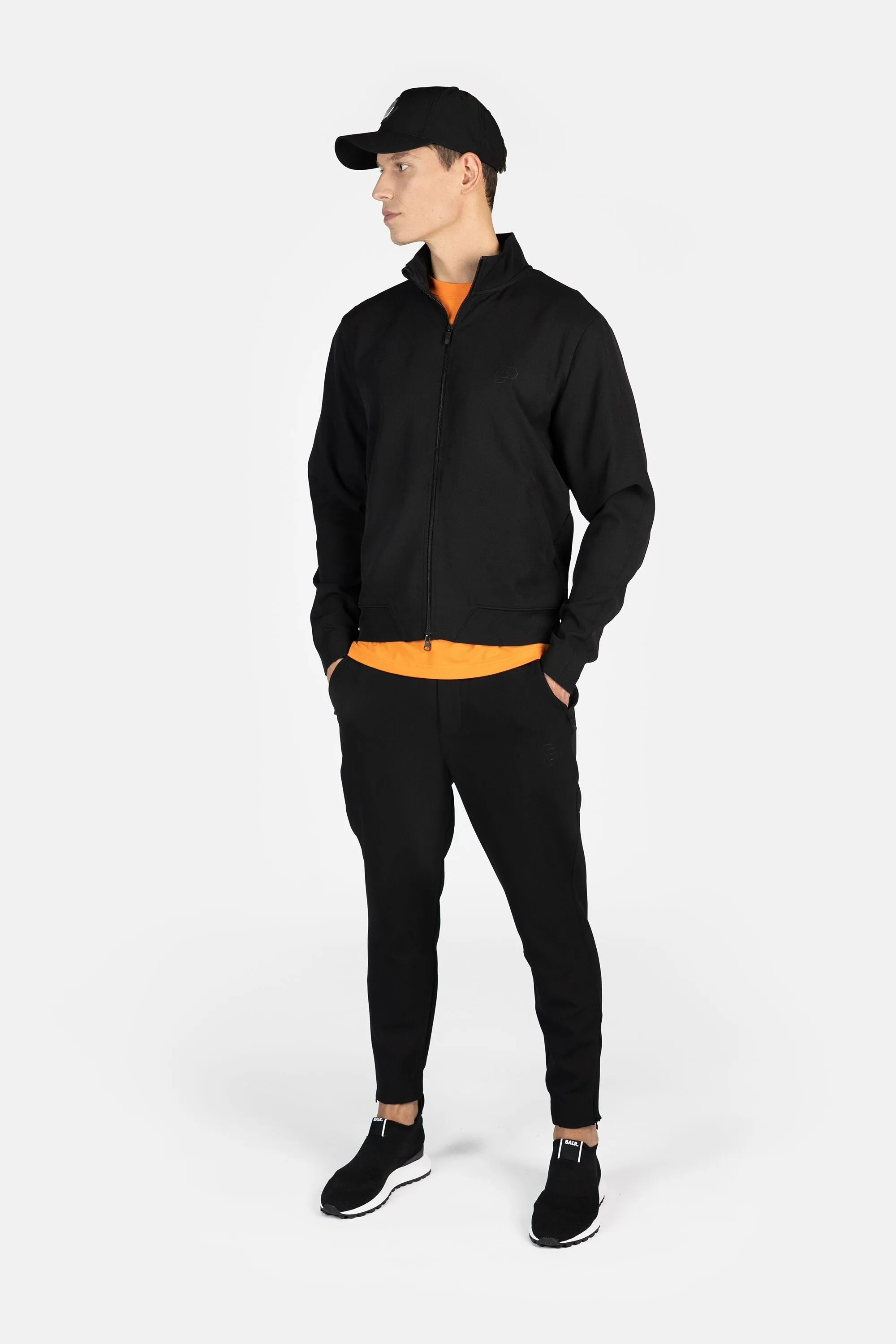 Athletic Slim Fit Track Pants Jet Black