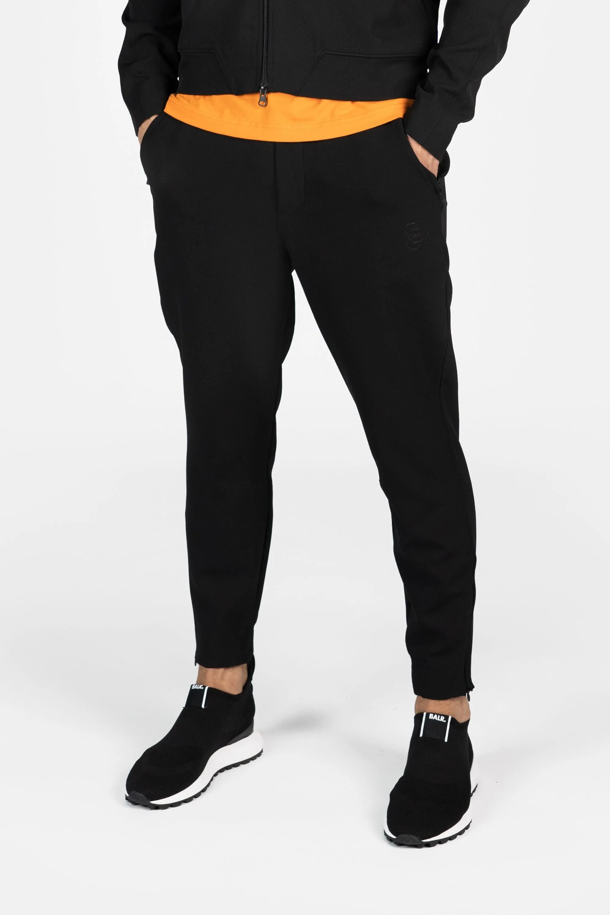 Athletic Slim Fit Track Pants Jet Black