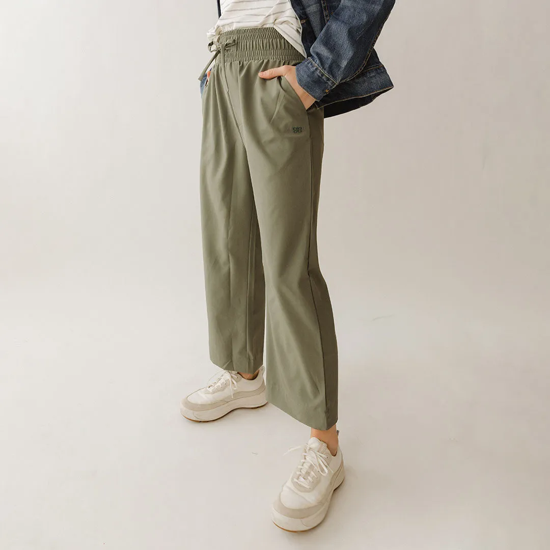 Audrey Wide Leg Pants, Olive