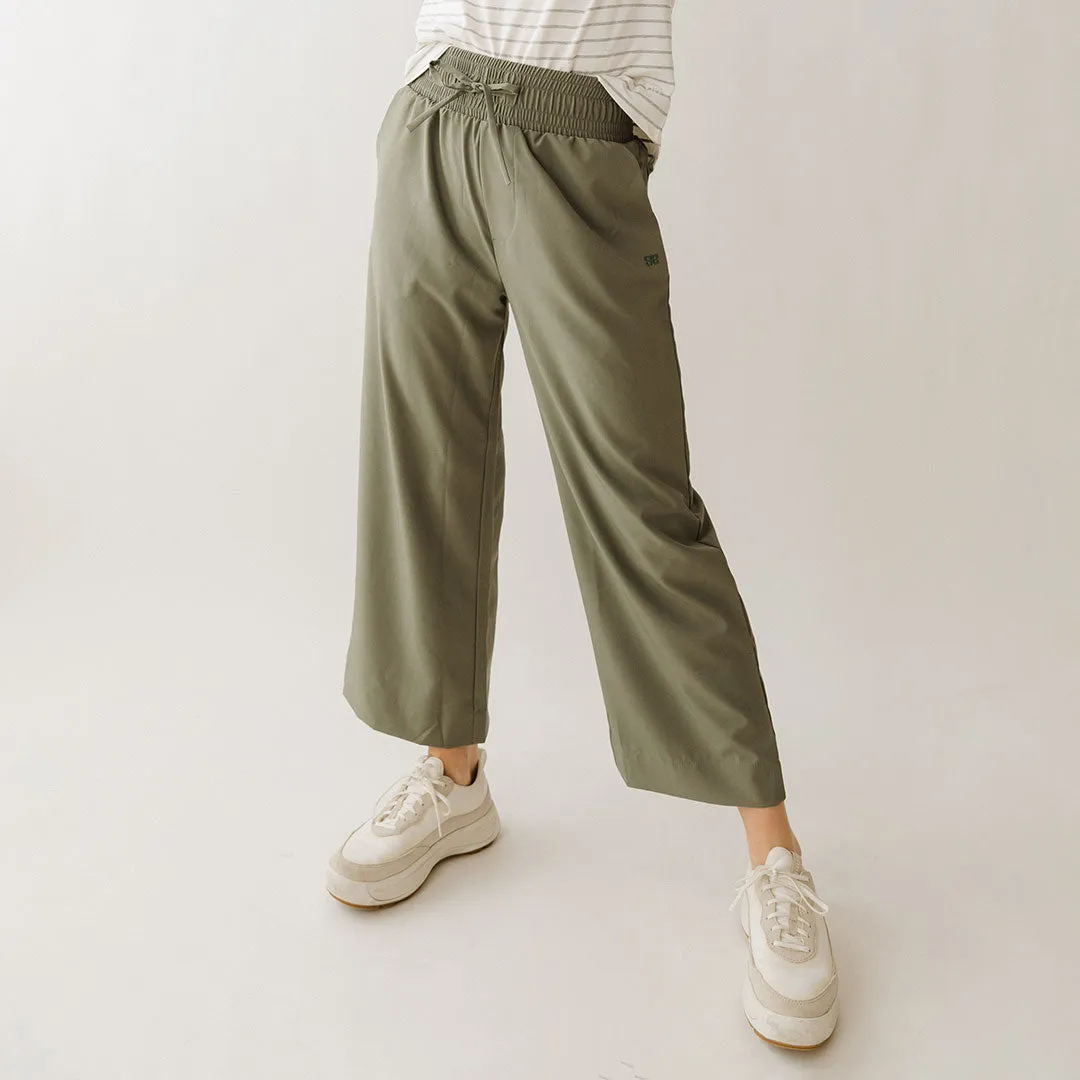 Audrey Wide Leg Pants, Olive