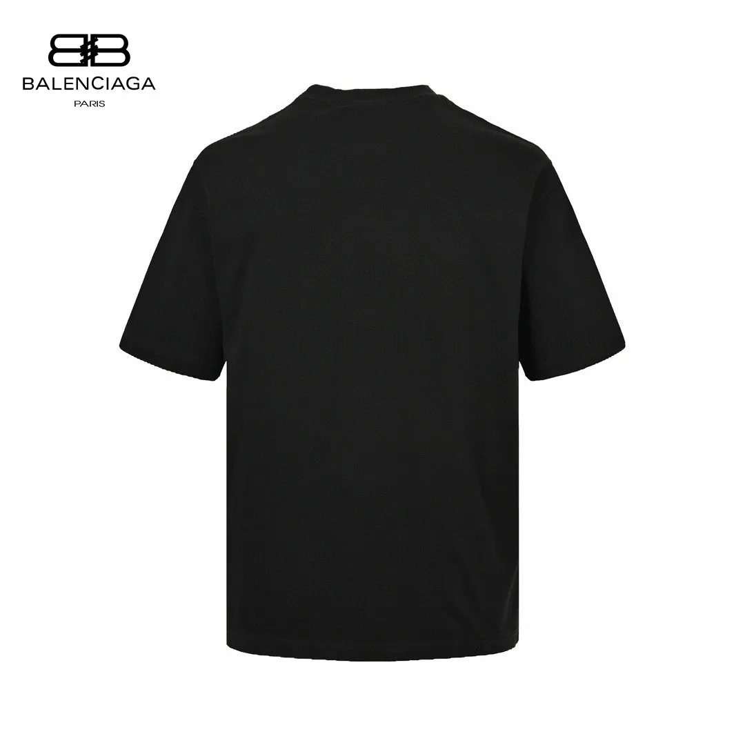 Balenciaga Smoke Print Logo T-Shirt (Black)