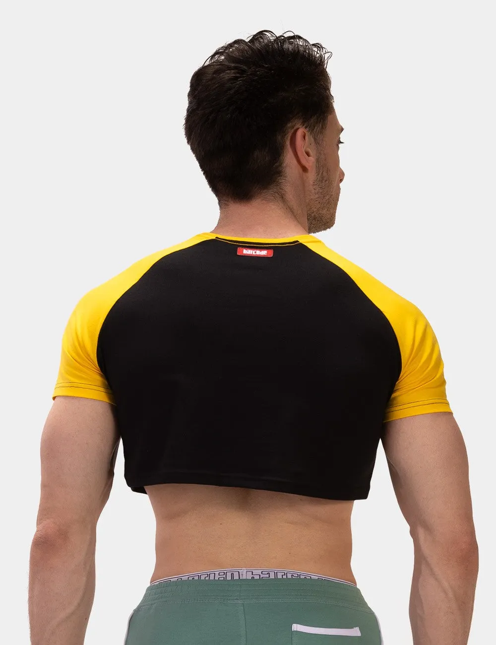 Barcode Berlin Alva crop top black/yellow