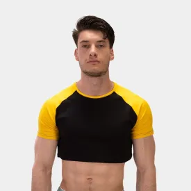 Barcode Berlin Alva crop top black/yellow