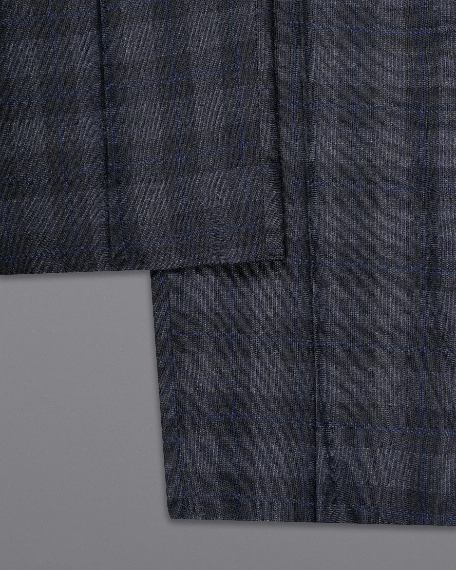 Bastille Grey Plaid Wool Rich Pant