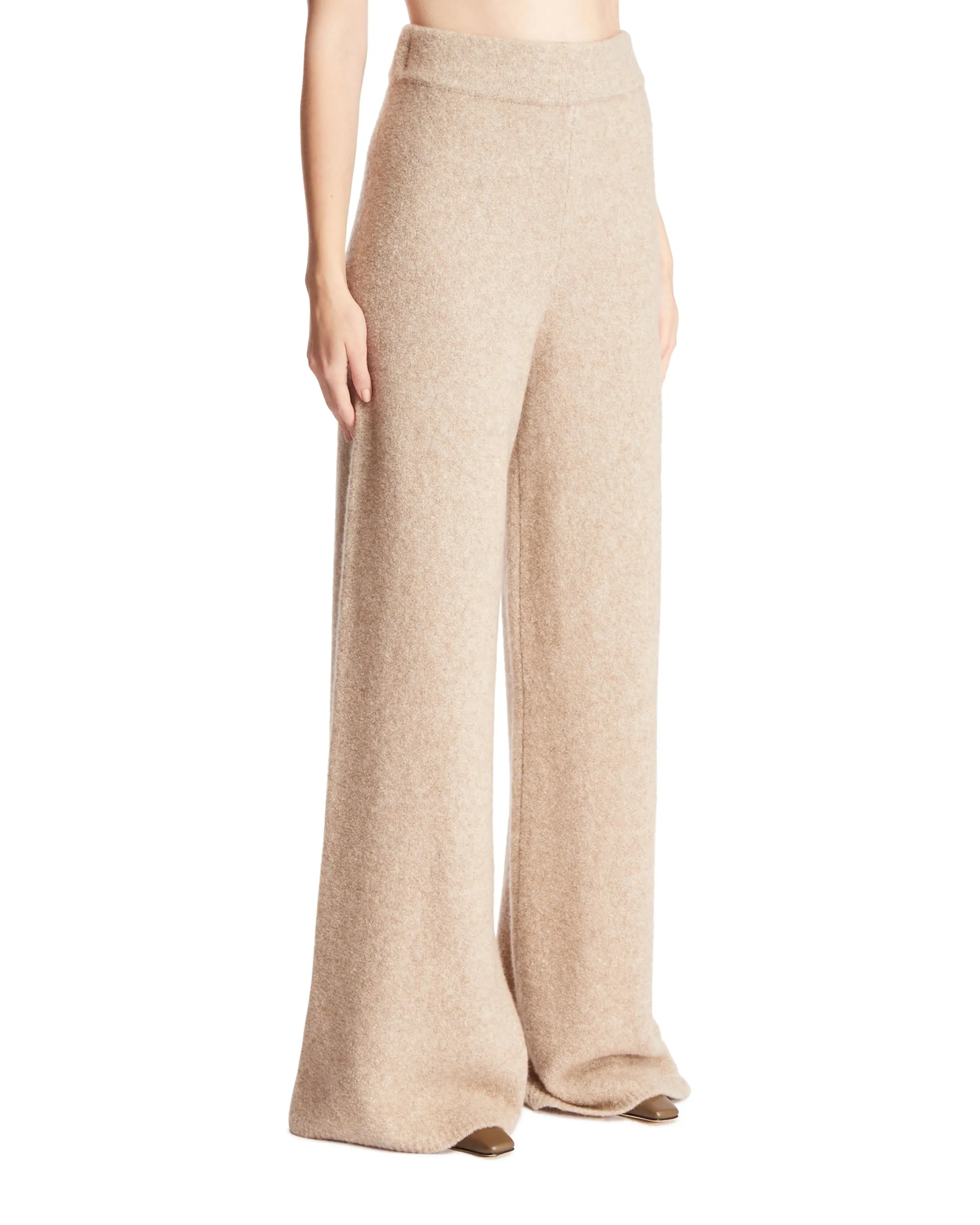 Beige Cashmere Pants