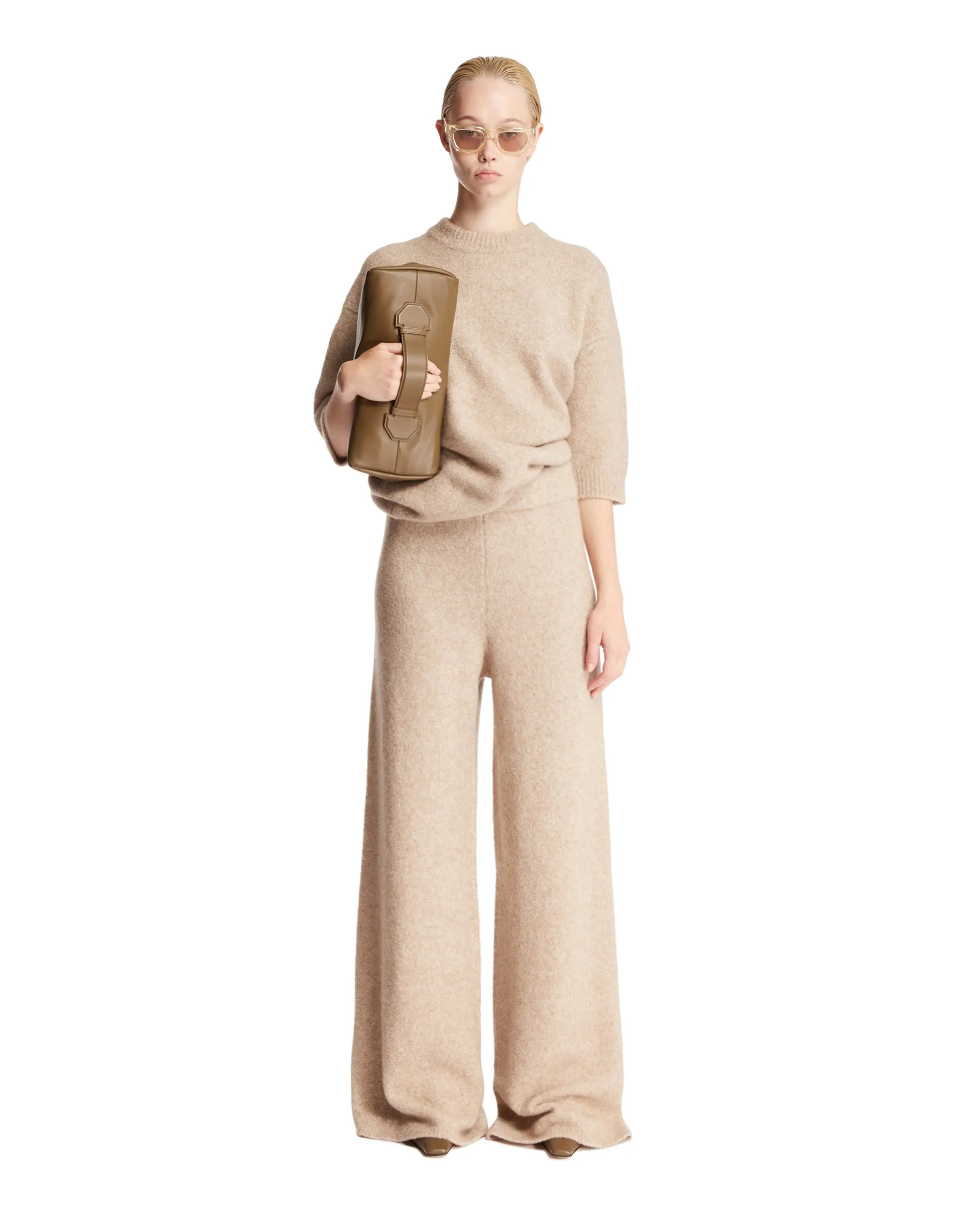 Beige Cashmere Pants