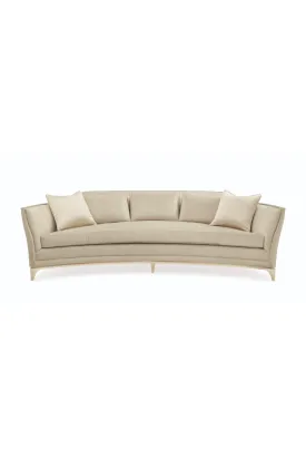 Beige Curved Sofa | Caracole Bend The Rules