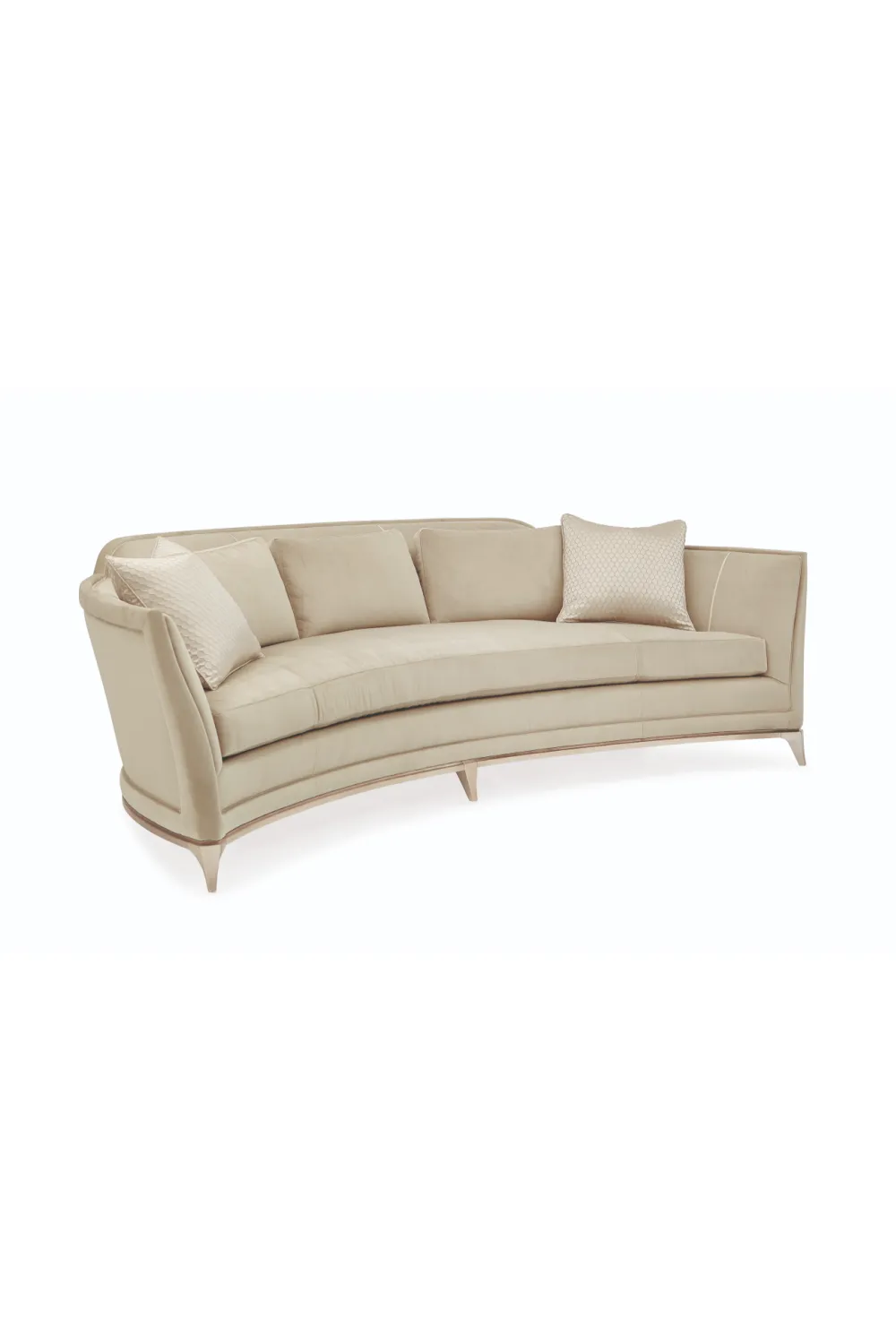 Beige Curved Sofa | Caracole Bend The Rules