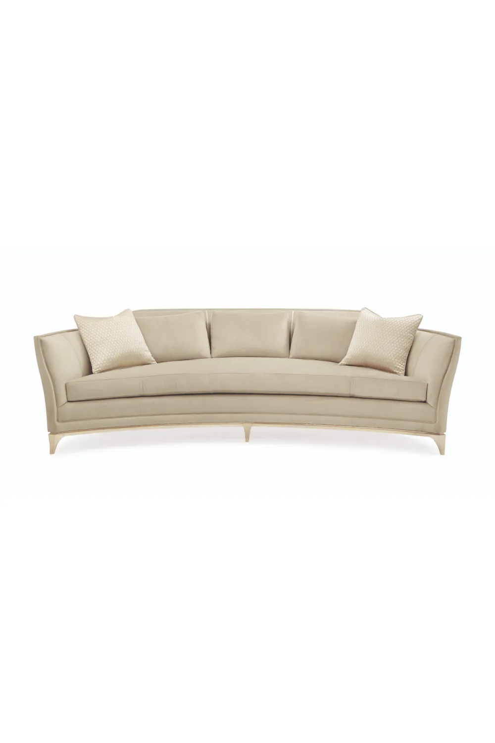 Beige Curved Sofa | Caracole Bend The Rules