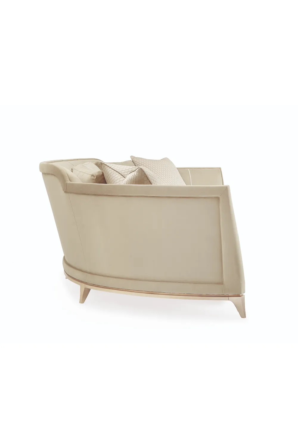 Beige Curved Sofa | Caracole Bend The Rules