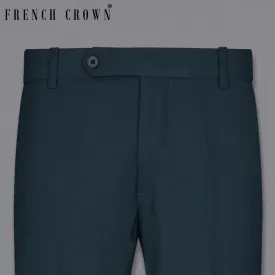 Biscay Blue Wool Rich Pant