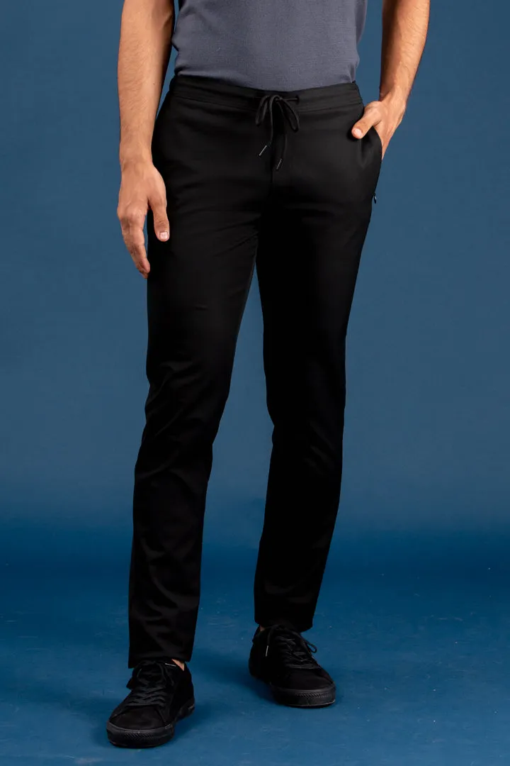 Black All Weather Stretch Joggers