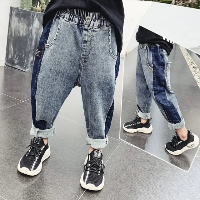 Boys Slim Straight Denim Casual Jeans