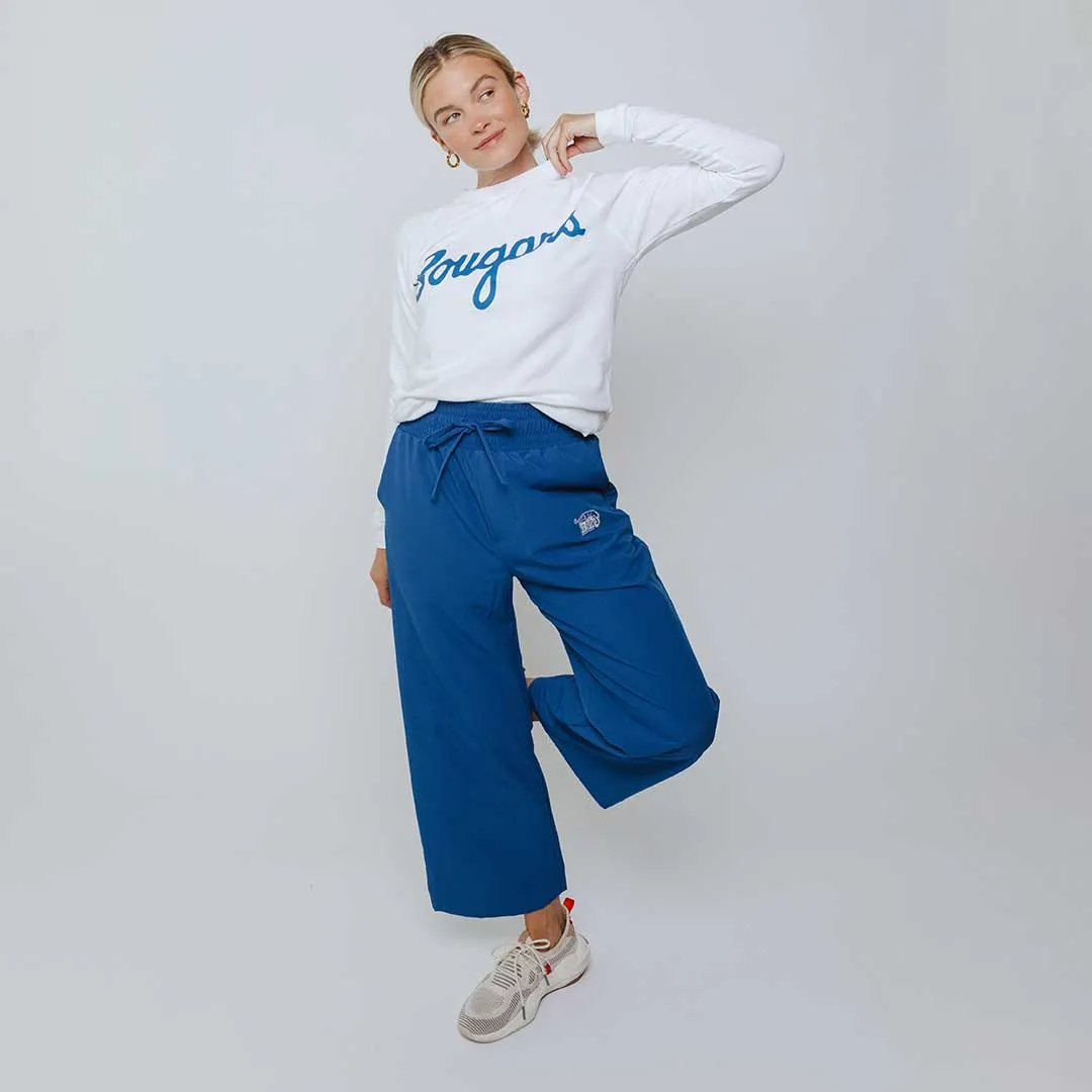 BYU Audrey Wide Leg Pants, Royal Blue