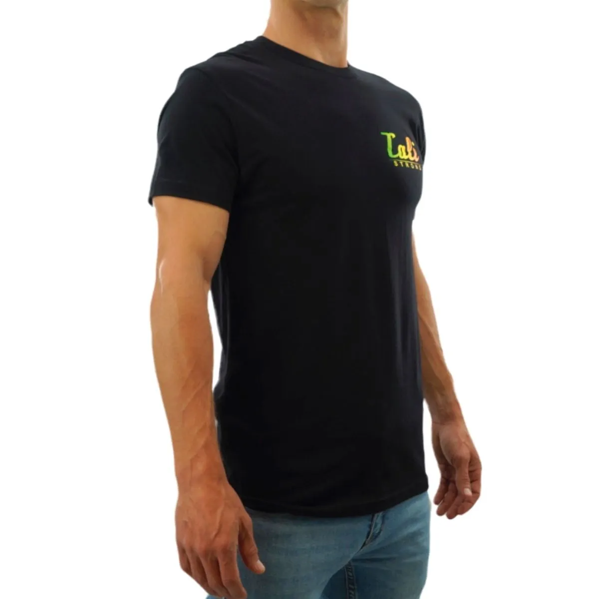 CALI Strong Dream Rasta Black T-shirt