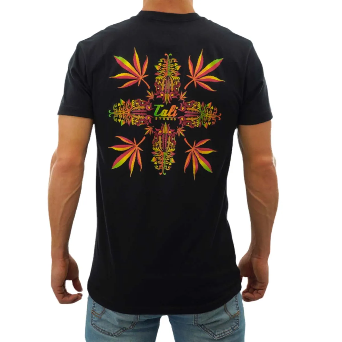 CALI Strong Dream Rasta Black T-shirt