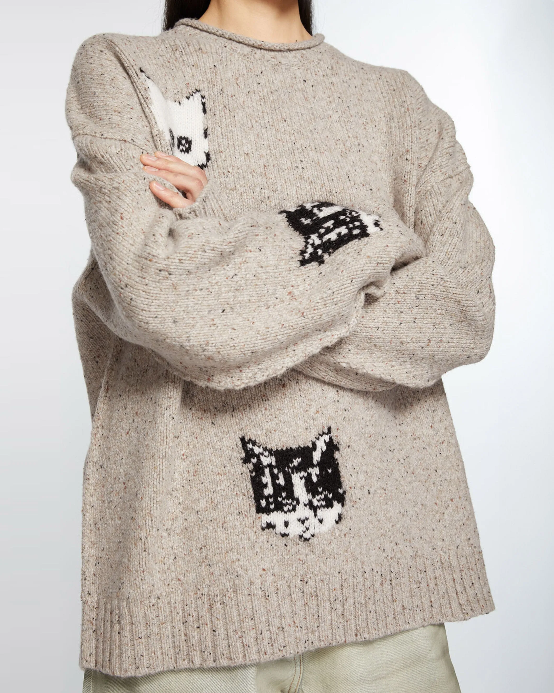 Cat Jacquard Sweater