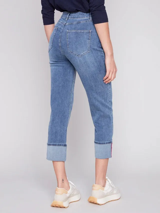 C.B 5502 Straight Leg Jeans with Folded Cuff