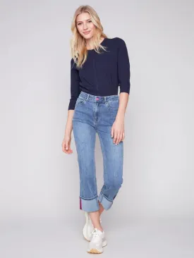 C.B 5502 Straight Leg Jeans with Folded Cuff