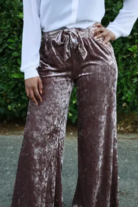 Champagne Crush Velvet Pants