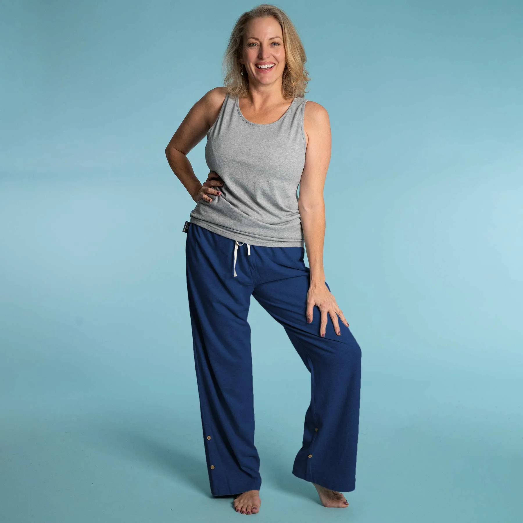 CHILLVILLE 100% Organic Prima Cotton Jammy Lounge Pants (Unisex) (100% Biodegradable Organic Elastic Option)