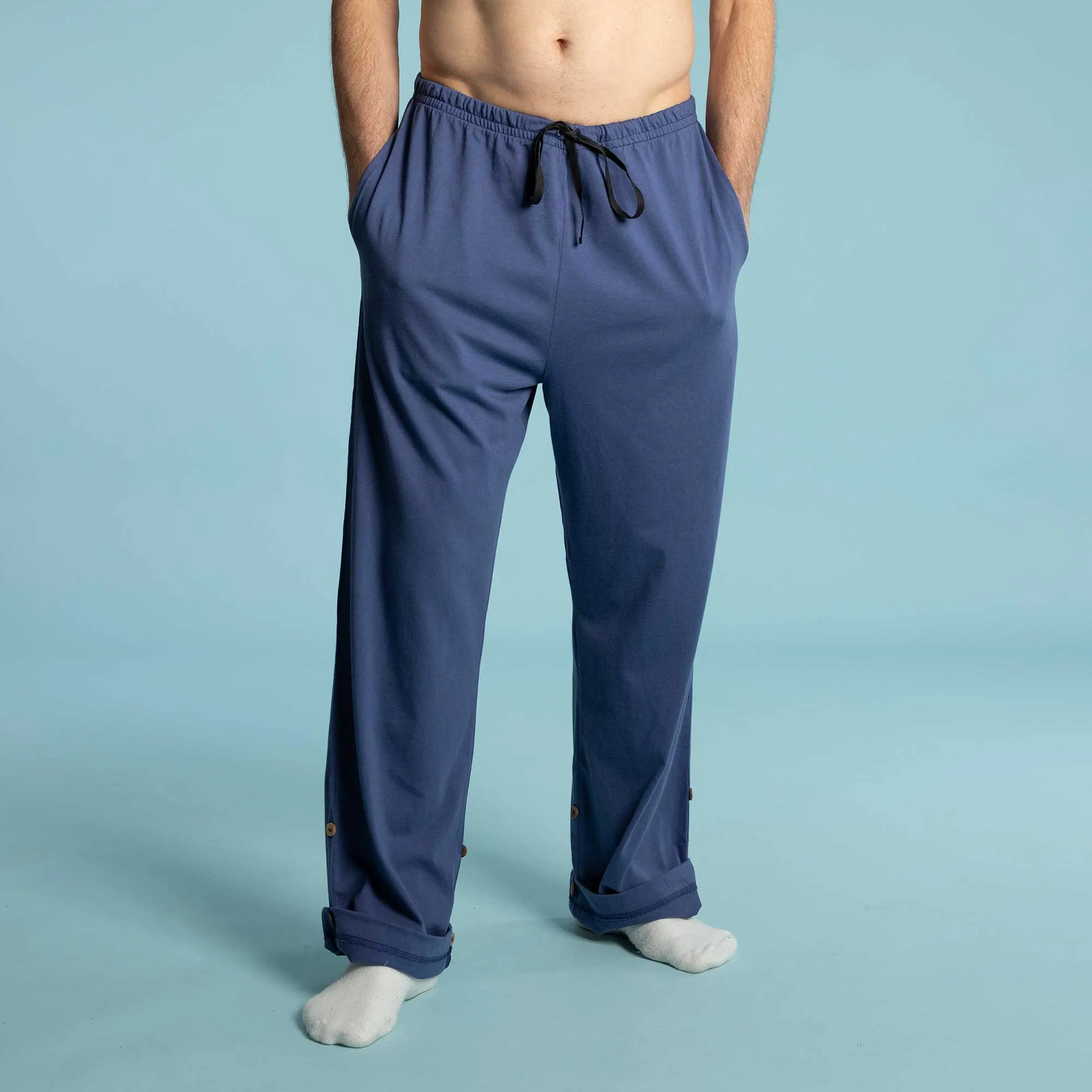 CHILLVILLE 100% Organic Prima Cotton Jammy Lounge Pants (Unisex) (100% Biodegradable Organic Elastic Option)