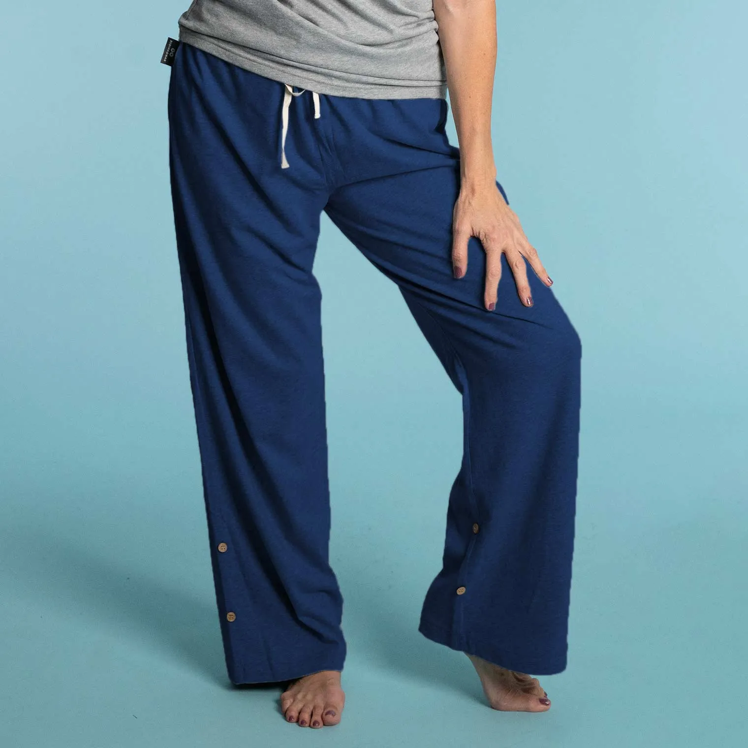 CHILLVILLE 100% Organic Prima Cotton Jammy Lounge Pants (Unisex) (100% Biodegradable Organic Elastic Option)