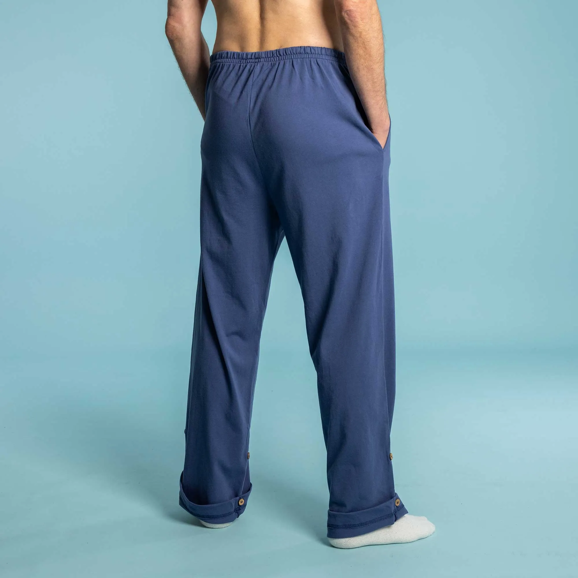 CHILLVILLE 100% Organic Prima Cotton Jammy Lounge Pants (Unisex) (100% Biodegradable Organic Elastic Option)