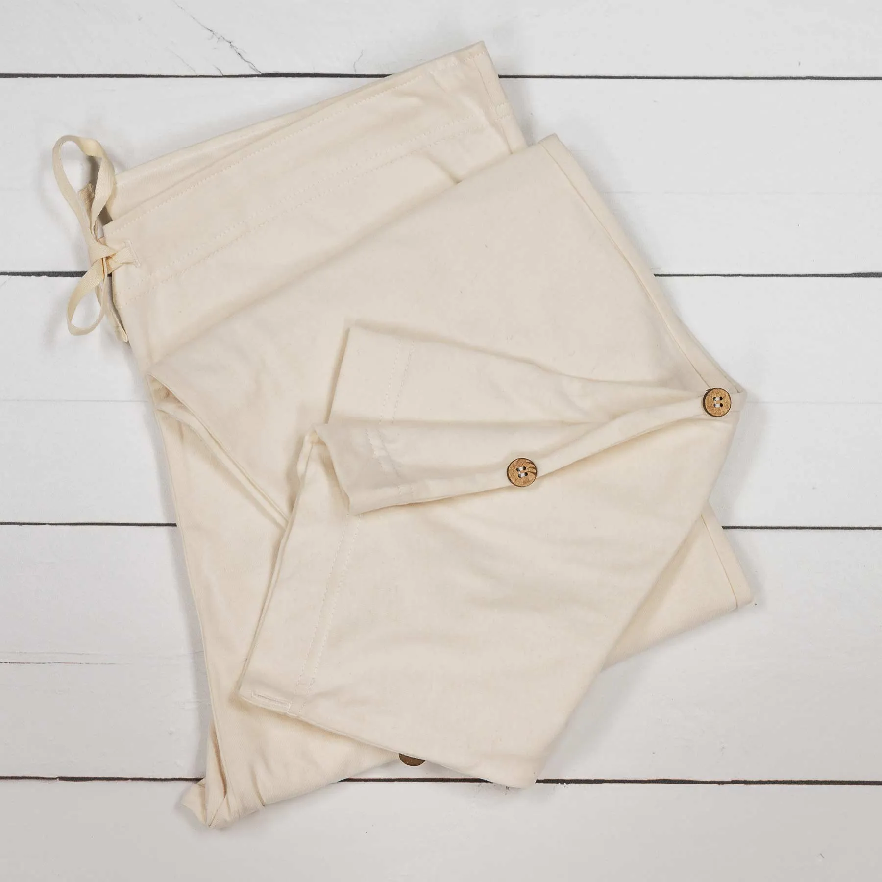 CHILLVILLE 100% Organic Prima Cotton Jammy Lounge Pants (Unisex) (100% Biodegradable Organic Elastic Option)