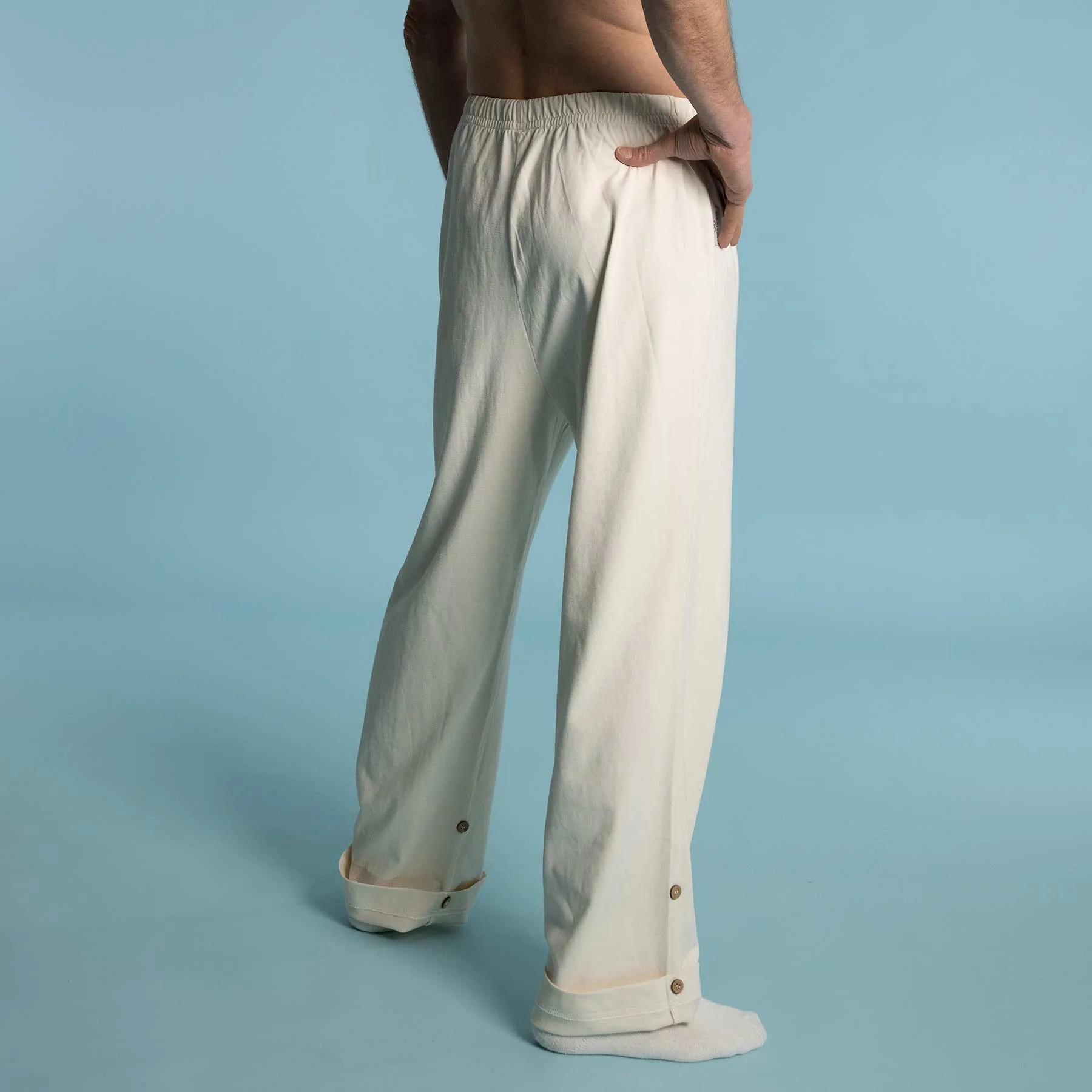 CHILLVILLE 100% Organic Prima Cotton Jammy Lounge Pants (Unisex) (100% Biodegradable Organic Elastic Option)