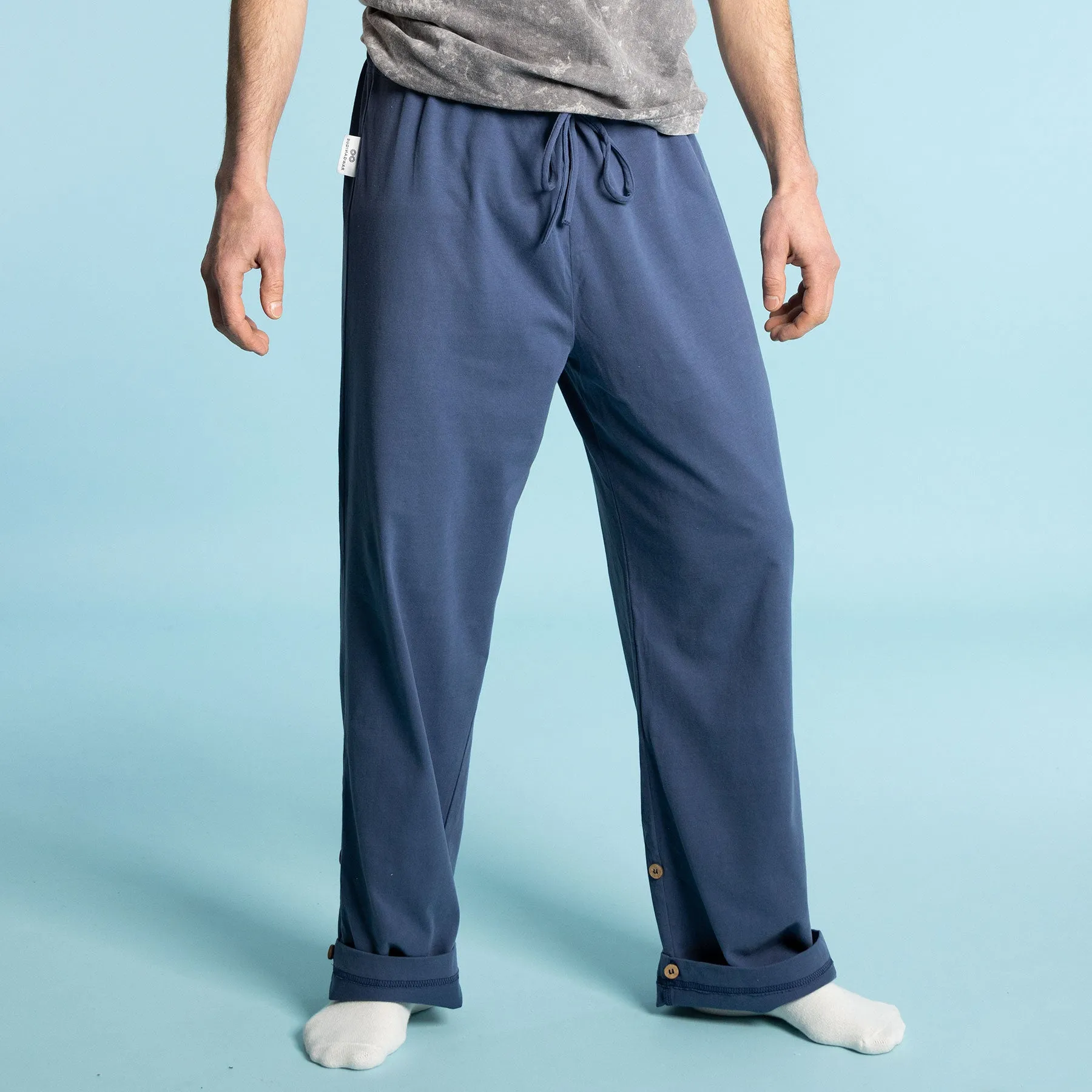 CHILLVILLE 100% Organic Prima Cotton Jammy Lounge Pants (Unisex) (100% Biodegradable Organic Elastic Option)