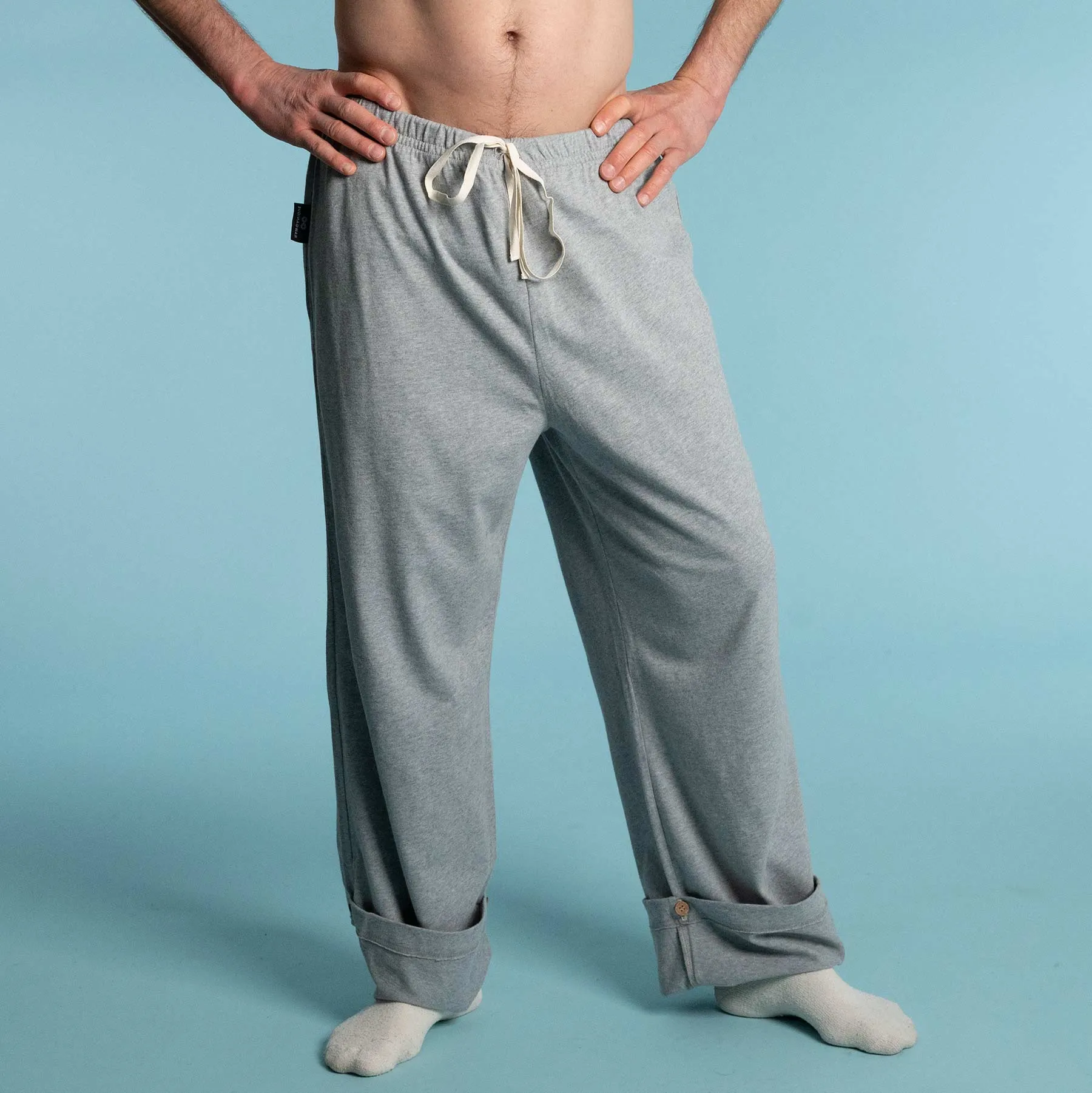 CHILLVILLE 100% Organic Prima Cotton Jammy Lounge Pants (Unisex) (100% Biodegradable Organic Elastic Option)