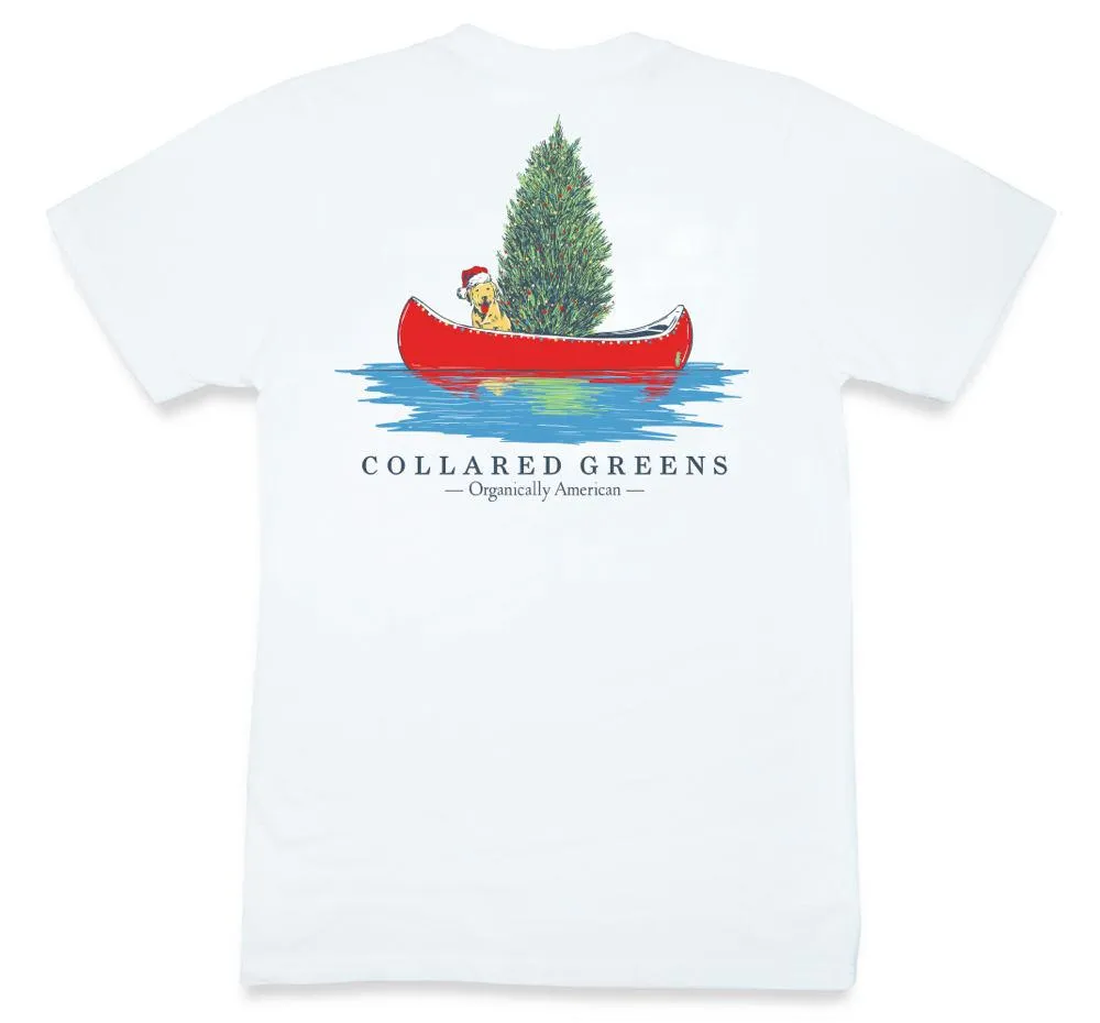 Christmas Canoe: Short Sleeve T-Shirt - White